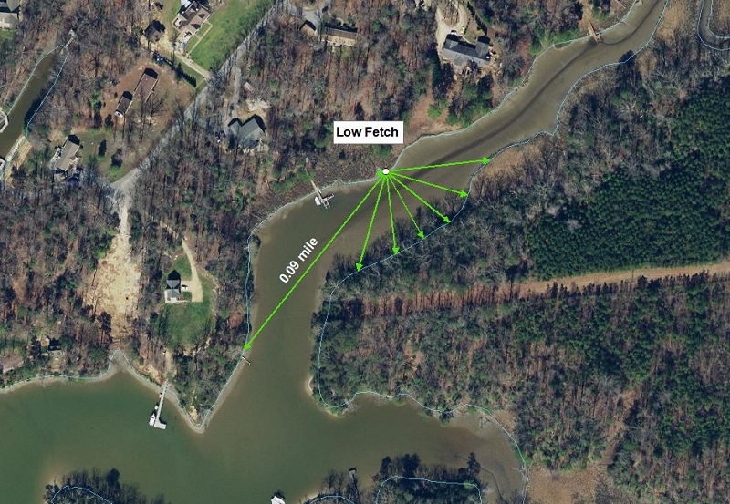 Low fetch aerial view